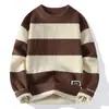 Venta Caliente Transfronteriza, Ventas Directas de Fábrica, Nuevos Suéteres Estampados de Cuello Redondo Otoño e Invierno, Suéteres de Punto Básico para Hombre