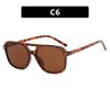 Gafas de sol retro de doble haz cuadradas en forma de T 2023, nuevas gafas de sol de moda de verano, gafas de aviador delgadas de cara grande