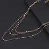 Joyería de Moda Transfronteriza Europea y Americana Collar Multicapa Hecho a Mano Collar con Colgante de Personalidad Multicapa Cadena de Cuentas para Mujeres