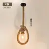 Lámpara Colgante de Cuerda de Cáñamo, Estilo Industrial Vintage, Iluminación Decorativa Creativa y Única Americana, Venta Directa del Fabricante, Exclusivamente para Suministro Transfronterizo