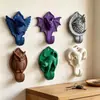 Gancho de Pared con Relieve de Animal Impreso en 3D Águila Murciélago Lobo Búho Gato Oveja Calavera Gancho de Pared Gancho Decorativo