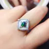 Venta al por mayor de fábrica explosiones juego de ópalo negro natural plata S925 incrustado piedra principal 4*6 vendiendo en Europa y América