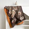 Cachecol Novo Estilo Pintura a Óleo Chinesa Outono e Inverno para Mulheres, Xale Dupla Face de Imitação de Caxemira Flor de Ameixa, Cachecol Espesso Quente com Franjas, Versátil