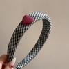 Scrunchie Rosa Laço Doce Tecido Xadrez Elástico de Cabelo para Mulheres Corda de Cabelo de Menina Vintage Acessório de Cabelo Faixa de Cabeça Ornamento de Cabelo