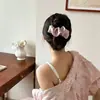 Accesorio para el Cabello Semirecogido Estilo Nuevo 2026: Pinza de Plátano de Malla, Pinza de Garra Francesa con Lazo Negro, Pinza para el Cabello de Lunares para la Parte Posterior de la Cabeza
