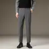 Ropa de Hombre Fengshe / Pantalones Casuales Rectos Sueltos de Hombre para Primavera y Otoño Pantalones de Traje Ajustados de Hombre Pantalones Largos de Negocios Gruesos