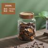 Frasco de almacenamiento para mal de amor con tapa de madera, frasco de vidrio de borosilicato de gran capacidad, frasco para almacenamiento de granos, frasco de vidrio sellado al por mayor