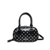 Bolsa Transversal Casual Feminina Boston de Um Ombro Estilo Coreano Cor Sólida 2026 Nova Tendência Moda Bolsa de Mão Bolinhas Bolsa Feminina