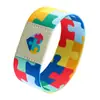 Pulsera de Conciencia de Autocuidado para el Autismo, Pulsera Elástica Lavable de Colores, Hecha a Medida