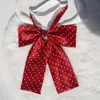 Corbata de Moño Grande con Mango Largo Punto de Ola Temperamento Estilo Universitario Cuello Flor Lindo Accesorios JK Uniforme de Estudiante para Mujer Corbata Juventud Tendencia