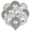 Ins Transfronteiriço Papel Vermelho Ciber Sequins Balão Transparente Conjunto Casamento Decoração de Quarto de Casamento Suprimentos para Arranjo de Festa de Aniversário