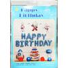 Traje de baño Celebridad de Internet Escena de Fiesta de Cumpleaños Diseño traje Oso Feliz Cumpleaños Banner de Globos Vestir Atmósfera Vida