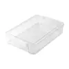 Caja de Almacenamiento para Cuentas Transparente para Sala de Estar Escritorio Gran Capacidad Tapa abatible Plástico Organizador Caja de Almacenamiento Multifuncional a Prueba de Polvo