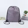 En stock Paquete de Poliéster en Blanco Bolsillo de Paquete Mochila con Cordón Publicitaria Deportiva para Maratón Mochila de Almacenamiento Deportiva Bolsa Impresión