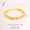 Fuerte retención de color 24K oro brillante pulsera de cruz de diamantes completa nicho nueva pulsera de lujo retro china pulsera combinable para mujer