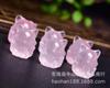 Venta al por mayor de fábrica cristal rosa natural collar colgante de zorro de nueve colas cadena de suéter joyería para mujer regalo de cumpleaños joyería