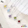 Colar de Prata Esterlina 925 Amor Design de Nicho Feminino Corrente Leve de Luxo para Clavícula Ins Pingente de Pedra Natural