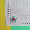 Accesorios para el cabello de niños con flores huecas de resina, pinzas para el cabello de gel crema, hechas a mano, hebillas para zapatos, accesorios, flores transparentes