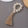 Adornos Colgantes de Borla de Cuentas de Madera Estilo Nórdico Transfronterizos para el Hogar Bohemio Varios Tamaños en Stock Piezas de Decoración Navideña