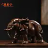 Ornamento de Elefante Esculpido em Ébano Elefante Sólido Esculpido Decoração para Casa Sala de Estar Escritório Presente de Inauguração Artesanato