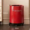 Papelera Redonda Móvil de Nuevo Estilo para Uso Doméstico, Gran Capacidad, Cubo de Basura Sencillo y Elegante para Dormitorio y Baño