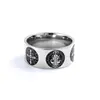 Anillos de Acero Inoxidable Europeos y Americanos para Hombres y Mujeres con Motivo de Santa Cruz y Exorcista