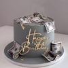 Mariposa en Forma de Corazón Acrílico Feliz Cumpleaños Infantil Topper para Pastel Postre Repostería Suministros para Fiesta Descuento por Volumen