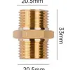 Válvula de Retención de Baño para Inodoro de 4 Puntos con Rosca Interna y Externa, Válvula Unidireccional, Válvula Antirretorno, Cobre Puro