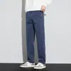 Pantalones Casuales Rectos Sueltos Estilo Nuevo Primavera y Otoño para Hombre, Pantalones de Negocios Ligeros Modernos Sencillos a la Moda para Hombres de Mediana Edad