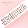 Polvo para Manicura Crystal Blanco Brillante Francés Ojo de Gato Estilo Princesa Lindo Estilo Girly Uñas Removibles Portables 30 Piezas