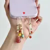 Nova Corrente de Celular com Pingente de Tassel de Cabacinha e Contas Estilo Chinês, Tendência Leve Luxo Requintado Nicho DIY Pingente para Bolsa de Celular para Melhores Amigos