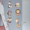 Ma19605 Jirafa del Bosque Búho Lámina Dorada Pegatina de Pared Decoración de Fondo para Sala de Estar Habitación Infantil Pegatina de Pared Autoadhesiva