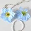 Cabeças de Flores de Semente Negra, Flores Artificiais com Miolo, Pequenas Rosas Selvagens, Kit de Material para Cabeça de Flor de Grampo de Cabelo DIY, Adereços para Fotografia, Flores Artificiais Decorativas