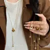 Collar de Piedra Ojo de Tigre Amor Girasol Cadena Larga para Suéter Retro Maillard para Mujer Accesorios de Lujo Ligero de Alta Gama Otoño e Invierno