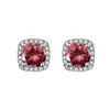Pendientes Cuadrados Pequeños de Circonita Transfronterizos para Mujer, Pendientes Cuadrados Nuevos Sencillos de Alta Gama Tachonados de Diamantes, Accesorios de Oreja de Moda Versátiles Coreanos