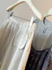 Calça Cropped Wide-Leg Balão com Cordão e Cadarço Estilo Coreano para Mulheres, Nova Coleção de Verão de Cintura Alta Emagrecedora Versátil Casual