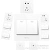 Panel de enchufe con interruptor de luz tipo 86 de cinco orificios con interruptor de pared, paquete de enchufe de múltiples orificios oculto de 5 orificios