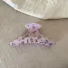 Estilo Doce! Presilha de Cabelo Floral Rosa com Rosas para Mulheres, Feita de Acrílico Acetato, Acessório de Cabelo Fofo, Adereço para Foto