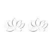Pendientes de tuerca de hilo de loto hueco para mujer, plata de ley 925, dulce, fresco, loto, pendiente de cartílago, personalidad, temperamento, joyería para la oreja