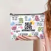 Bolsa Cosmética con Cremallera Estampada Más Vendida de Amazon para Mujer, Bolso de Mano para Artículos de Tocador, Estuche Sencillo y Moderno de Lona, Bolsa de Almacenamiento