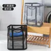 Nueva Cesta de Malla para Ropa Sucia de Gran Capacidad para el Hogar Transfronteriza Portátil Plegable para Baño Inodoro Montada en la Pared Almacenamiento de Malla