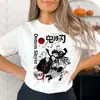 Camiseta Gráfica de Desenho Tanjiro Feminina Camiseta de Anime Mangá Japonês Camiseta Demon Slayer Roupas Estéticas Femininas