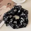 Anillo para el pelo de lazo elegante Nuevo anillo de lazo grande Diadema elegante avanzada y suave Correa de cuero Cuerda para el pelo Cuerda para el pelo Accesorios para el pelo