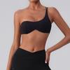 Ropa de Fitness para Entrenamiento de Verano Ropa Exterior Hermoso Chaleco Hueco en la Espalda Top Sujetador de Yoga de Hombro Inclinado Ropa Interior Deportiva Naked para Mujer