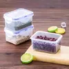 Caja Rectangular Engrosada para Almacenamiento en Refrigerador de Cocina con Tapa, Lonchera Apta para Microondas, Recipiente para Almacenamiento de Frutas y Verduras