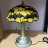 Lámpara de Mesa Sombrero de Bruja Artesanal Tiffany de Halloween Lámpara de Mesita de Noche Patchwork de Vidrio de Colores Retro Adorno de Atmósfera Festiva