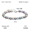 Europa y Estados Unidos pulsera caliente transfronteriza joyería fina cadena de acero titanio metal pulsera de acero inoxidable con cuentas resistente al desgaste que no se decolora