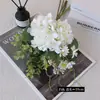 Nuevo Artefacto de Flores Combinación Hortensia Eucalipto Artefacto de Flores para el Hogar Sala de Estar Entrada Adornos de Flores Transfronterizos Flor de Seda