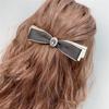 A154-1 Grampo de Cabelo Longo Estilo Palácio com Pedras Cinzas Multicamadas, Doce Elegante, Grampo de Mola para Cabelo