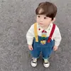 Roupa de Bebê Primavera e Outono Romper Unissex Estiloso Conjunto de Duas Peças Super Fofo Tendência Estilo Coreano Traje para Engatinhar ao Ar Livre